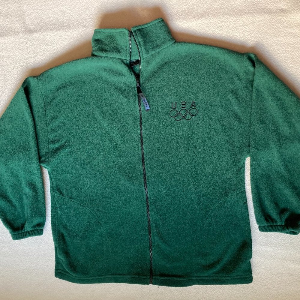 Fleece Jacket U.S. Olympics Teen M unisex Hntr Grn